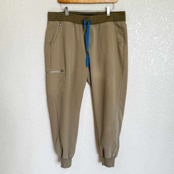Figs  Zamora Technical Collection Jogger Scrub Pants Women's XL Tan MedicalCore - Picture 1 of 9